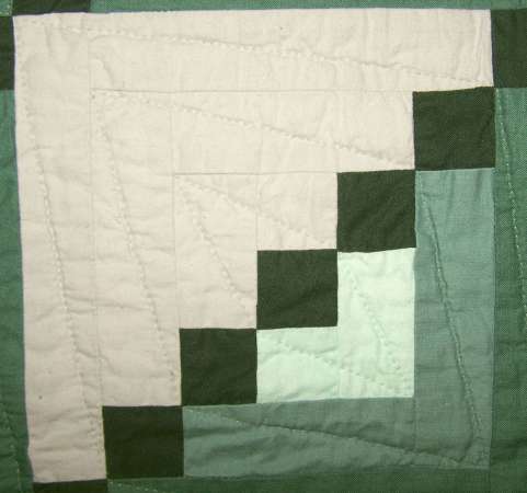 Log Cabin Quilt groß