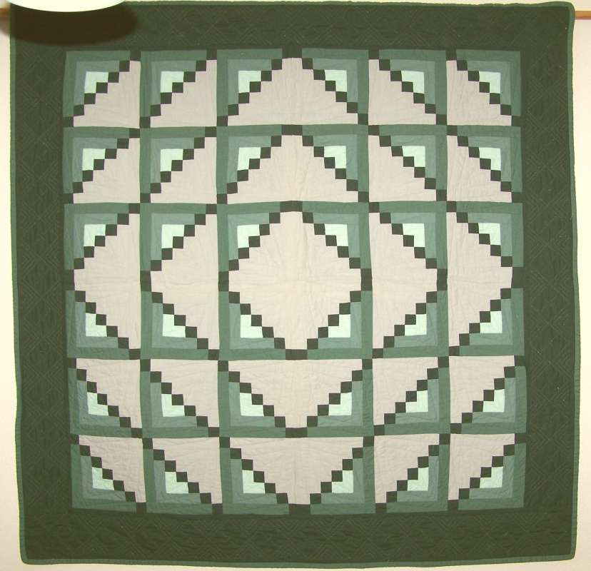 Log Cabin Quilt groß